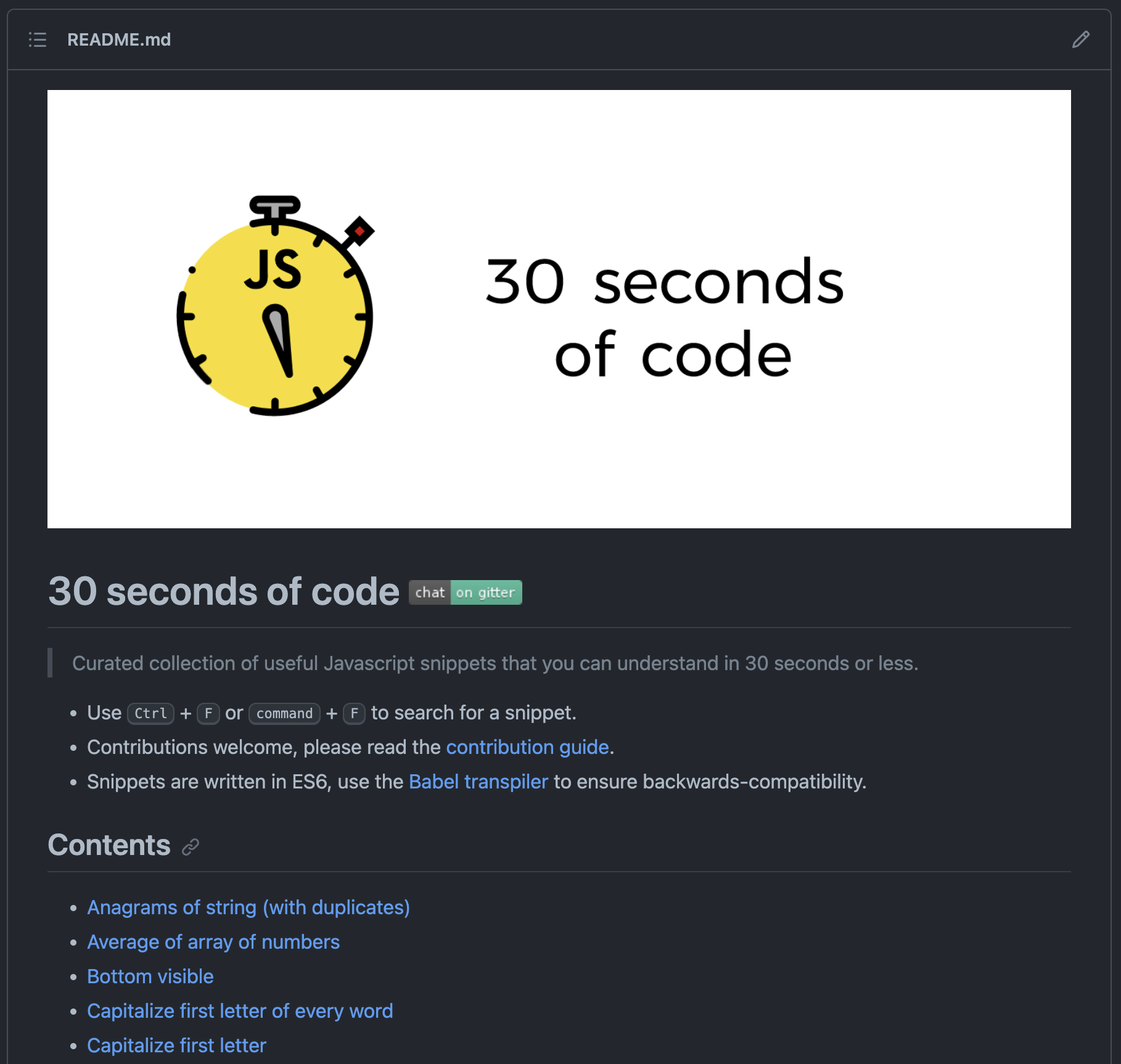 Output of the initial tooling written for 30 seconds of code